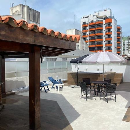 Cobertura Guaruja Apto Com Jacuzzi E Churrasqueira Ngoại thất bức ảnh