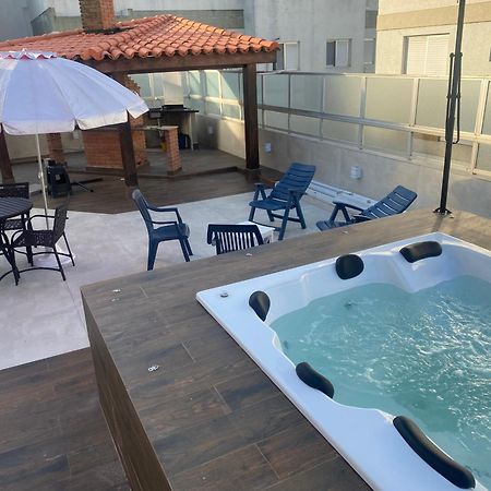 Cobertura Guaruja Apto Com Jacuzzi E Churrasqueira Ngoại thất bức ảnh