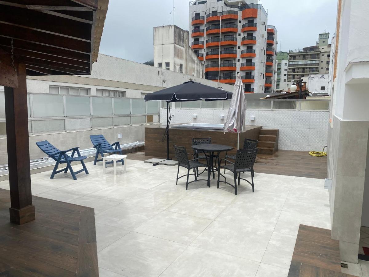 Cobertura Guaruja Apto Com Jacuzzi E Churrasqueira Ngoại thất bức ảnh