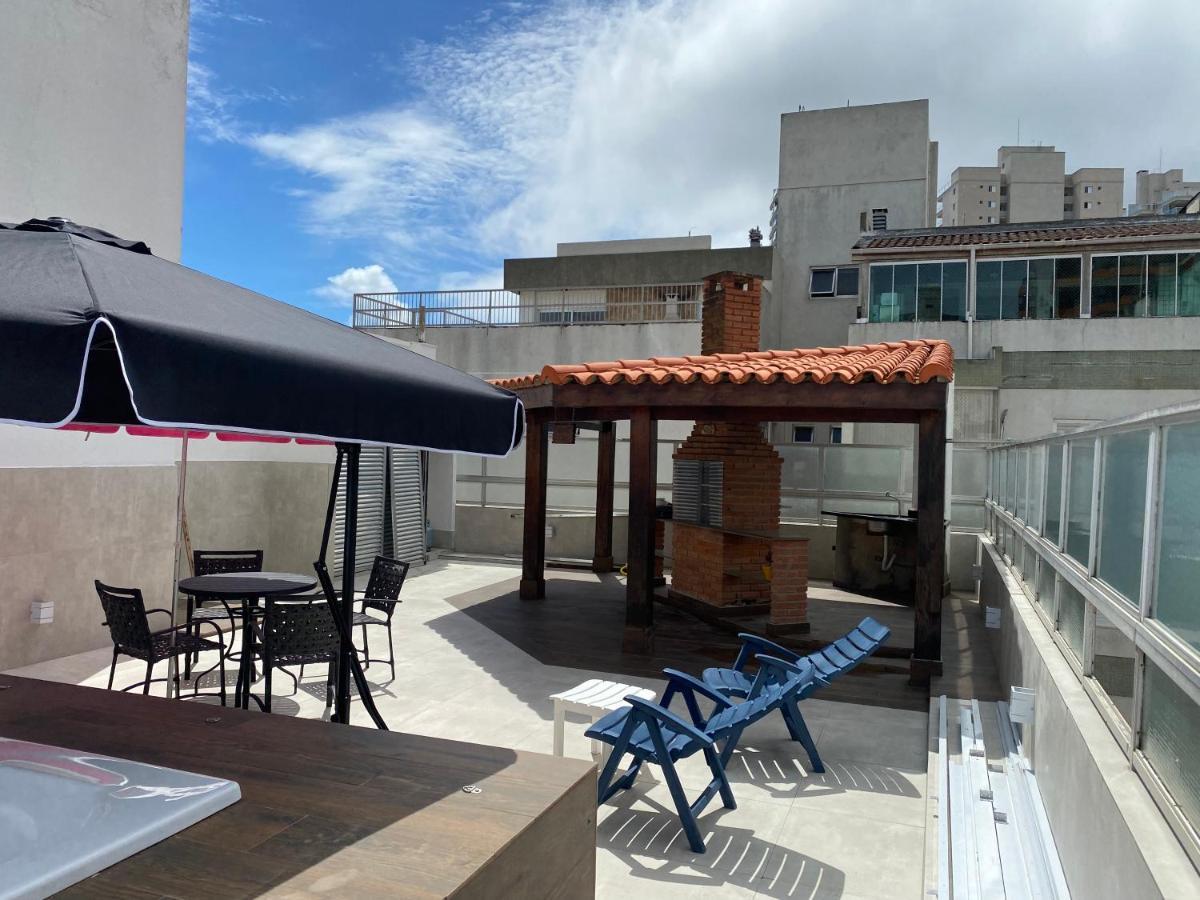 Cobertura Guaruja Apto Com Jacuzzi E Churrasqueira Ngoại thất bức ảnh