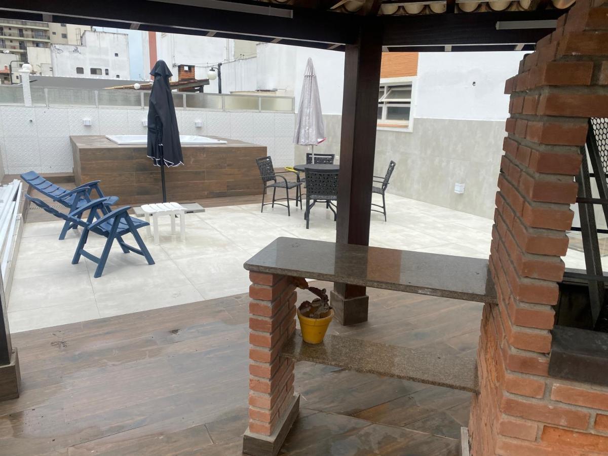 Cobertura Guaruja Apto Com Jacuzzi E Churrasqueira Ngoại thất bức ảnh